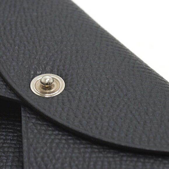 HERMES Black Leather Card Holder - Picture 5 of 6